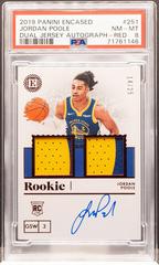 Jordan Poole [Dual Jersey Autograph Red] #251 Basketball Cards 2019 Panini Encased Prices