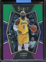 LeBron James [Green White Purple Prizm] #195 Basketball Cards 2021 Panini Select Prices