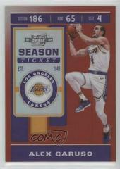 Alex Caruso [Red] #86 Basketball Cards 2019 Panini Contenders Optic Prices