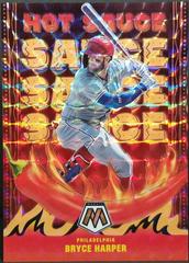 Bryce Harper [Reactive Orange] #HS-3 Baseball Cards 2022 Panini Mosaic Hot Sauce Prices
