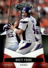 Brett Favre [Mirror Red] Football Cards 2010 Panini Certified Prices