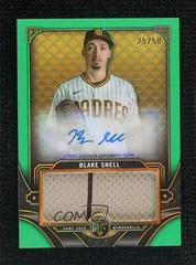 Blake Snell [Emerald] Baseball Cards 2022 Topps Triple Threads Single Jumbo Relics Autographs Prices