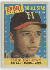 Eddie Mathews [All Star] #480 Baseball Cards 1958 Topps Prices