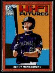 Benny Montgomery [Orange Refractor Mega Box Mojo] #HIFI-2 Baseball Cards 2022 Bowman Hi Fi Futures Prices