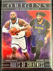 Anthony Davis / LeBron James [Red] #2 Basketball Cards 2023 Panini Origins Roots of Greatness Prices