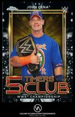John Cena [Black Refractor] #5T-6 Wrestling Cards 2021 Topps Chrome WWE 5 Timers Club Prices