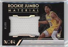 Max Christie #RJM-MAX Basketball Cards 2022 Panini Noir Rookie Jumbo Material Prices