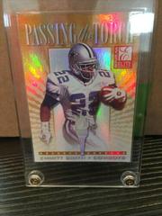 Emmitt Smith, Fred Taylor Football Cards 1999 Panini Donruss Elite Passing the Torch Prices
