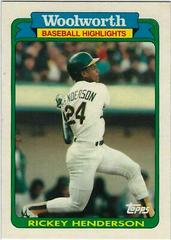 Rickey Henderson #23 Baseball Cards 1990 Woolworth Prices
