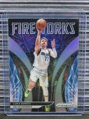 Luka Doncic [Silver Prizm] #4 Basketball Cards 2021 Panini Prizm Fireworks Prices