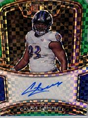 Calais Campbell [Green Prizm Die-Cut] Football Cards 2020 Panini Select Signatures Prices