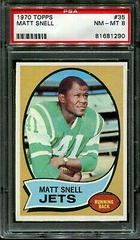 Matt Snell #35 Football Cards 1970 Topps Prices