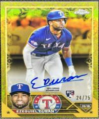 Ezequiel Duran [Yellow] #CGA-EDU Baseball Cards 2023 Topps Gilded Collection Chrome Gold Etch Autographs Prices