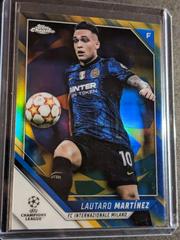 Lautaro Martinez [Blue & Gold Starball Refractor] #30 Soccer Cards 2021 Topps Chrome UEFA Champions League Prices