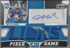 Jameson Williams [Purple] #PGS-JW Football Cards 2022 Panini Certified Piece of the Game Signatures Prices