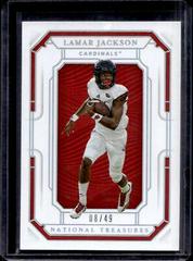 Lamar Jackson [Silver] #7 Football Cards 2019 Panini National Treasures Collegiate Prices