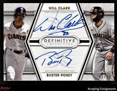 Will Clark, Buster Posey Baseball Cards 2022 Topps Definitive Dual Autograph Collection Prices