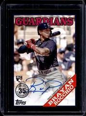 Brayan Rocchio [Black] #88BA-BR Baseball Cards 2023 Topps Update 1988 Autographs Prices
