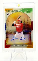 Spencer Steer [Autograph Paint Splatter] #3 Baseball Cards 2023 Topps X Bob Ross The Joy Of Prices