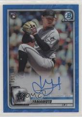 Jordan Yamamoto [Blue Refractor] #CRA-JY Baseball Cards 2020 Bowman Chrome Rookie Autographs Prices