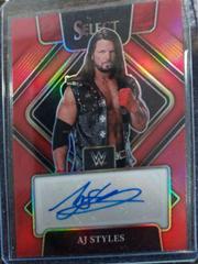 AJ Styles [Red Prizm] Wrestling Cards 2022 Panini Select WWE Signatures Prices