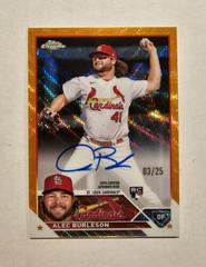 Alec Burleson [Orange Wave] Baseball Cards 2023 Topps Chrome Rookie Autographs Prices