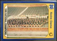1988 National Champions Football Cards 1990 Notre Dame Collegiate Collection Prices