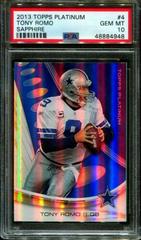Tony Romo [Sapphire] #4 Football Cards 2013 Topps Platinum Prices