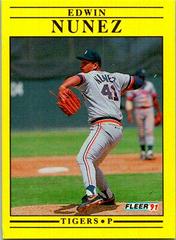 Edwin Nunez #345 Baseball Cards 1991 Fleer Prices