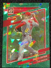 Shohei Ohtani [Cracked Ice Green] Baseball Cards 2021 Panini Donruss Optic Prices