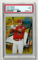Mike Trout [Gold Refractor] #1 Baseball Cards 2020 Topps Finest Prices