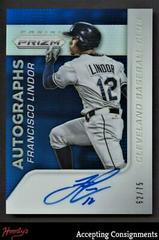 Francisco Lindor [Blue] #36 Baseball Cards 2015 Panini Prizm Autograph Prizms Prices