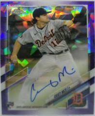 Casey Mize [Purple] Baseball Cards 2021 Topps Chrome Sapphire Rookie Autographs Prices