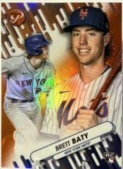 Brett Baty [Orange] Baseball Cards 2023 Topps Pristine Fresh Faces Prices