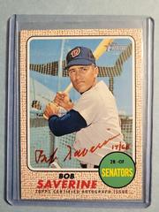 Bob Saverine [Red Ink] Baseball Cards 2017 Topps Heritage Real One Autographs Prices