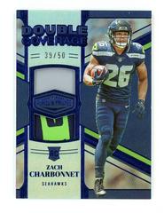 Zach Charbonnet [Blue] #DC-19 Football Cards 2023 Panini Plates and Patches Double Coverage Prices