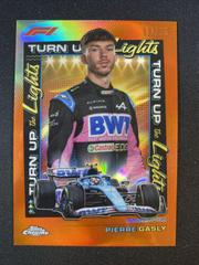 Pierre Gasly [Orange Refractor] #TUTL-PG Racing Cards 2023 Topps Chrome Formula 1 Turn Up the Lights Prices