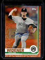 Taylor Widener [Autograph Orange] #101 Baseball Cards 2019 Topps Pro Debut Prices