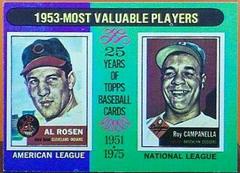 1953 MVP's [Al Rosen, Roy Campanella] #191 Baseball Cards 1975 Topps Prices