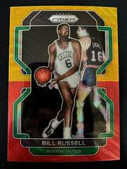 Bill Russell [Red Gold Wave] #254 Basketball Cards 2021 Panini Prizm Prices