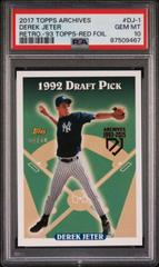 Derek Jeter [1993 Red Foil] #DJ-1 Baseball Cards 2017 Topps Archives Derek Jeter Retrospective Prices