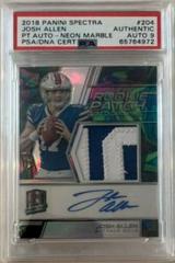 Josh Allen [Patch Autograph Neon Marble] #204 Football Cards 2018 Panini Spectra Prices