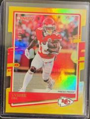 Tyreek Hill [Gold Die Cut Press Proof] #2 Football Cards 2020 Panini Donruss Prices