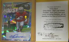 Chris Olave [Crystal Platinum Blue] #TH-CO1 Football Cards 2022 Leaf Valiant Autographs Take it to the House Prices