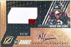 Nico Collins [Patch Autograph Sparkle] Football Cards 2021 Panini Zenith Prices
