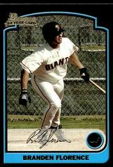 Branden Florence #257 Baseball Cards 2003 Bowman Prices