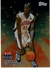 Kevin Garnett [Gold] #9 Basketball Cards 2000 Topps Team USA Basketball Prices