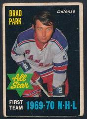 Brad Park [Black Bottom Print] Hockey Cards 1970 O-Pee-Chee Prices