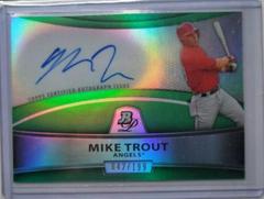 Mike Trout [Green Refractor] #BPAMT Baseball Cards 2010 Bowman Platinum Prospect Autograph Prices