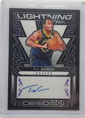 T. J. Warren [Purple] Basketball Cards 2021 Panini Obsidian Lightning Strike Signatures Prices